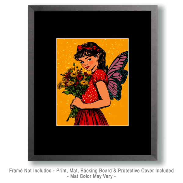 Fairy Holding Bouquet Art