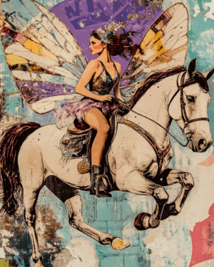 Vintage Fairy on Horse