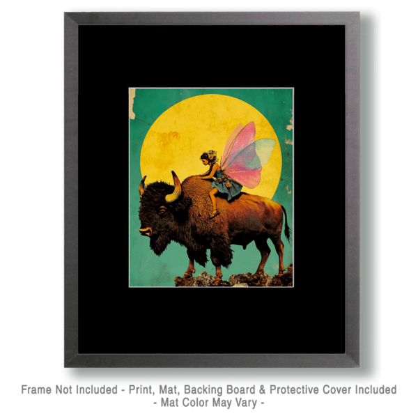 Full Moon Fairy on Bison Art