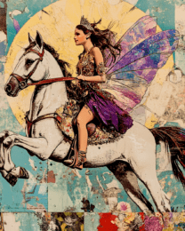 Grunge Fairy on Horseback