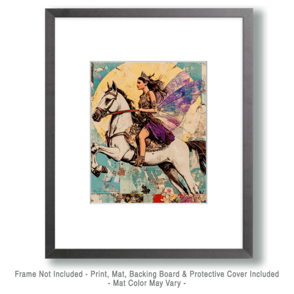 Grunge Fairy on Horseback Art