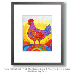 Pop Art Sunrise Chicken Art