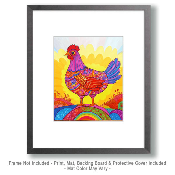 Pop Art Sunrise Chicken Art