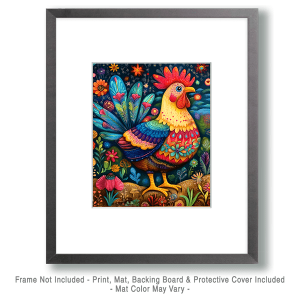 Bright BOHO Chicken Art