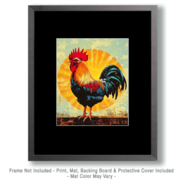 70's Style Rooster Art