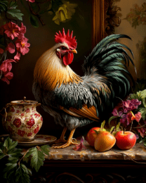 Vintage Still-Life of a Rooster