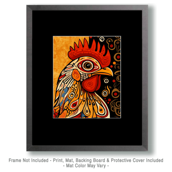 BOHO Chicken Portrait Art