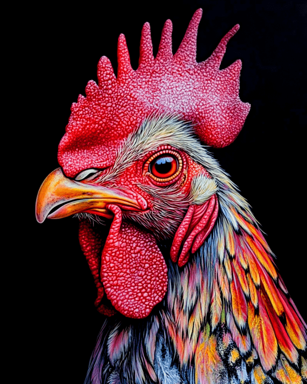 Rooster Head Shot