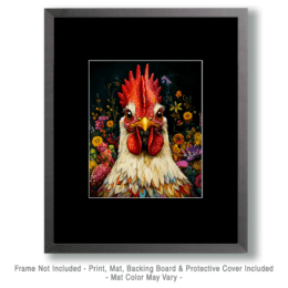 Straight on Chicken Art