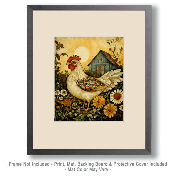 Antique Style Chicken Artwork