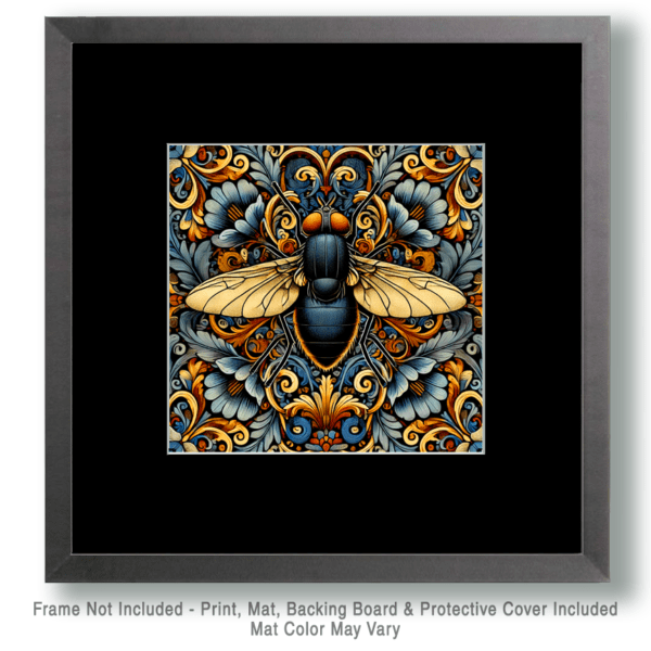 Vintage Art Nouveau House Fly Art