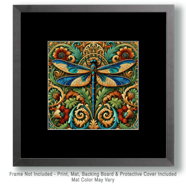 Vintage Art Nouveau Dragonfly Art