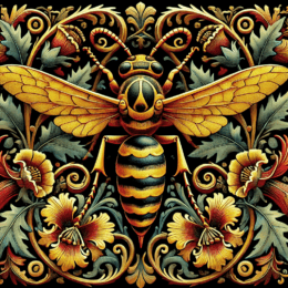 Vintage Art Nouveau Wasp