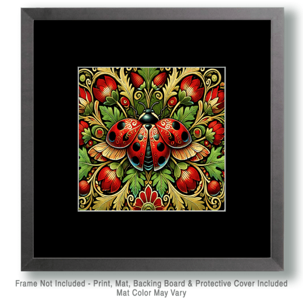 Vintage Art Nouveau Ladybug Art