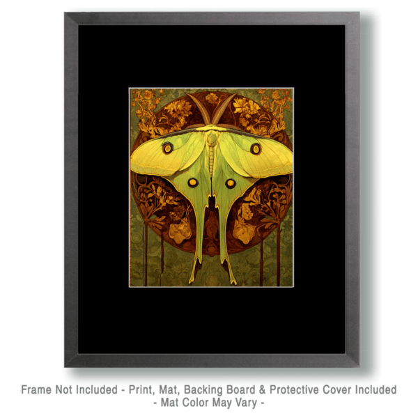 Deco Luna Moth Art