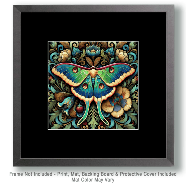 Vintage Art Nouveau Moth Art