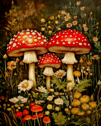 Classic Amanita Shroom Artwork