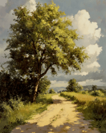 Early Afternoon Walk in Oil