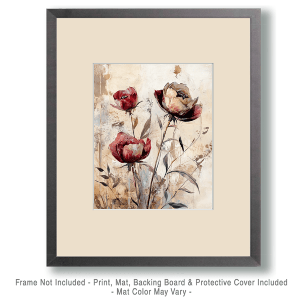 Antique Style Poppy Art