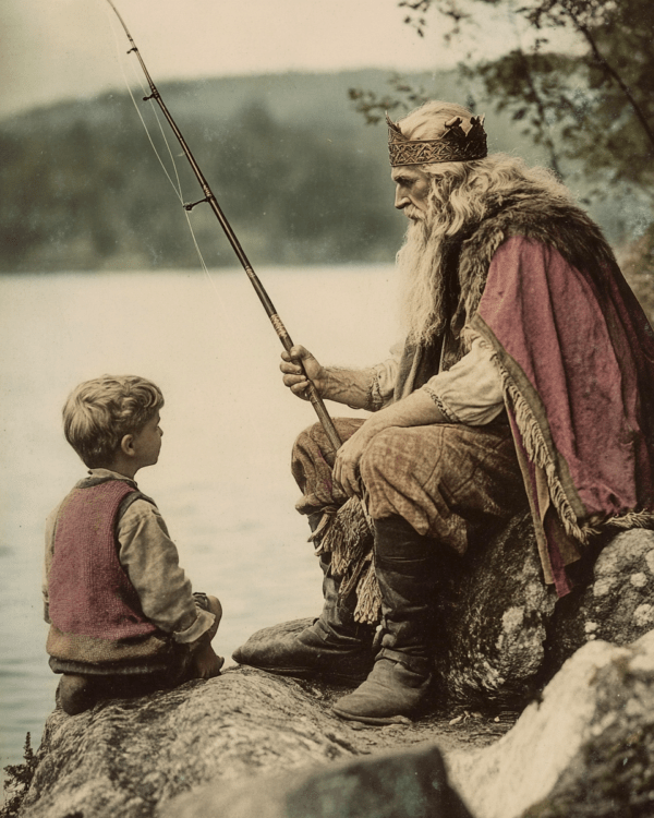 Odin Fishing with Young Boy