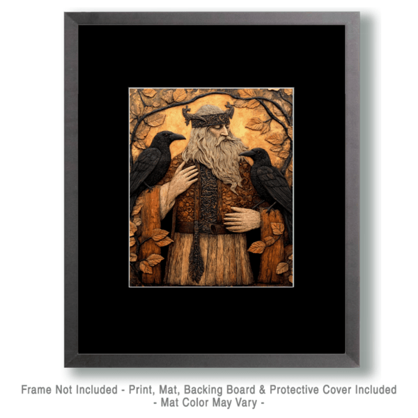 Print of Carving with Baldur and Hermod Art