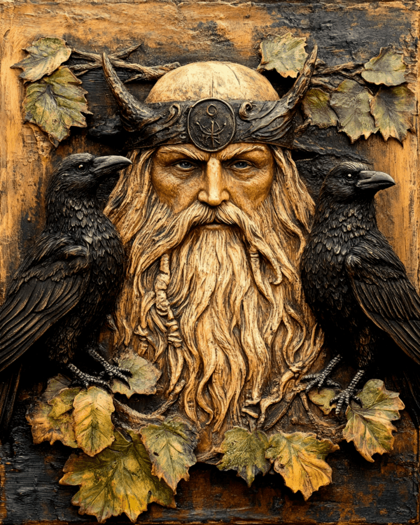 Print of Carving of Odin