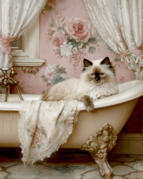 Ragdoll in Bathtub