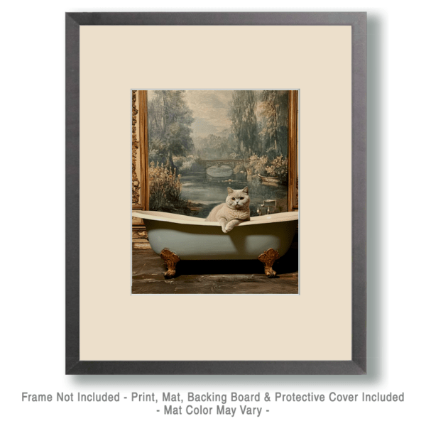 British Shorthair in the Bathtub Art