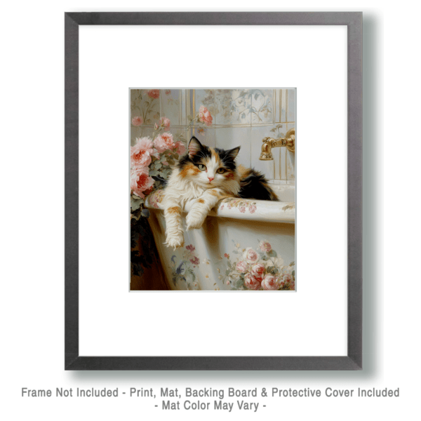 Calico in the Bathtub Art