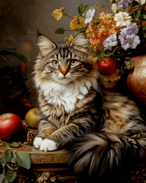 Maine Coon Cat Portrait