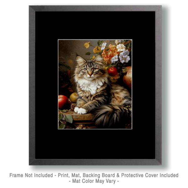 Maine Coon Cat Portrait Art