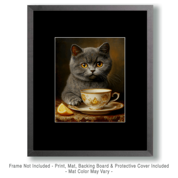 British Shorthair Tea Time Art