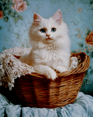 Ragdoll Kitten in Basket