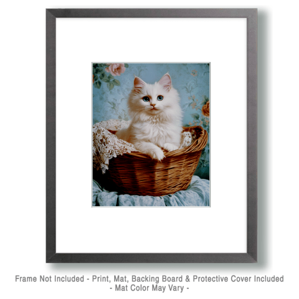 Ragdoll Kitten in Basket Art