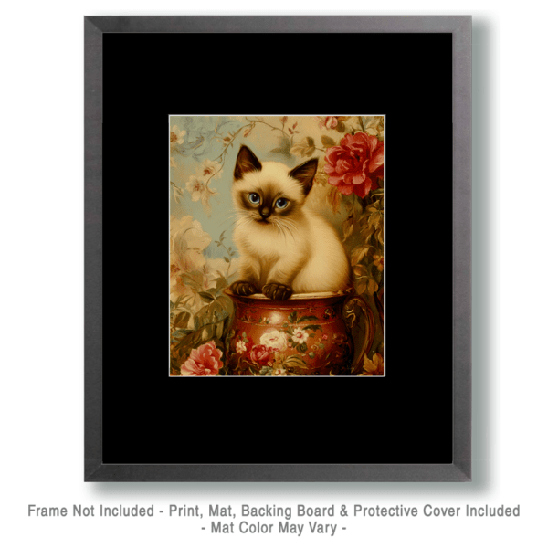 Siamese Kitten Portrait Art