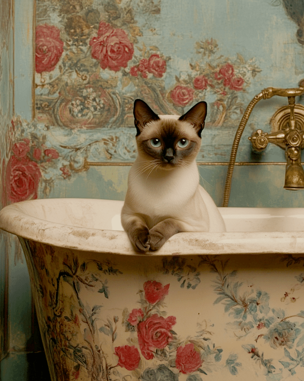 Siamese Painted Bathtub