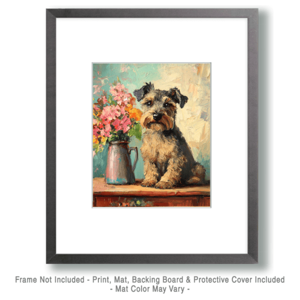 Schnauzer by Vase Art