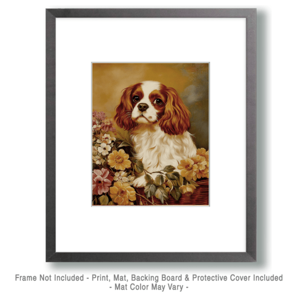 Vintage Cavalier King Charles Spaniel Art