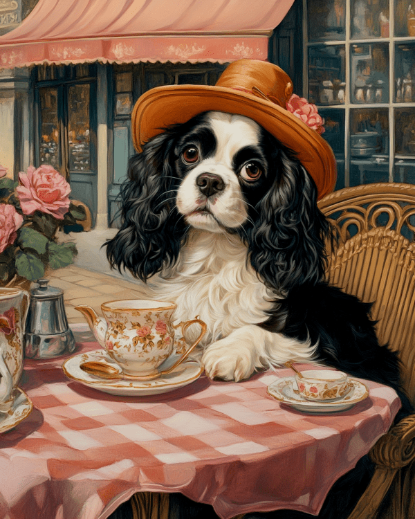 Cavalier King Charles Spaniel Dining Out