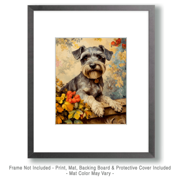 Schnauzer Posing Art