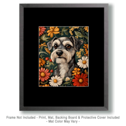 Floral Schnauzer Art