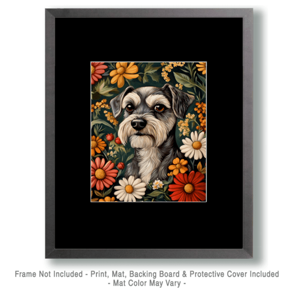 Floral Schnauzer Art