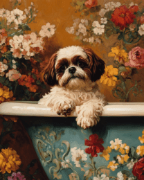 Shih Tzu in Bathtub