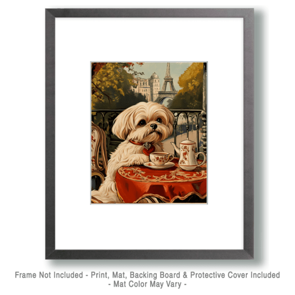 Shih Tzu at a Paris Cafe Art