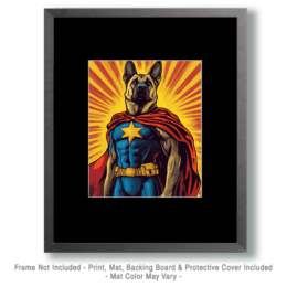 Vince the German Shepard to the Rescue Art