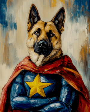 Portrait of a German Shepard Hero