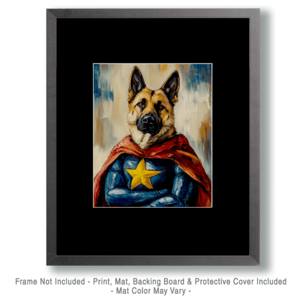 Portrait of a German Shepard Hero Art