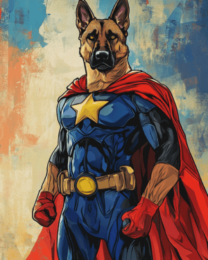 German Shepard Portrait of a Hero