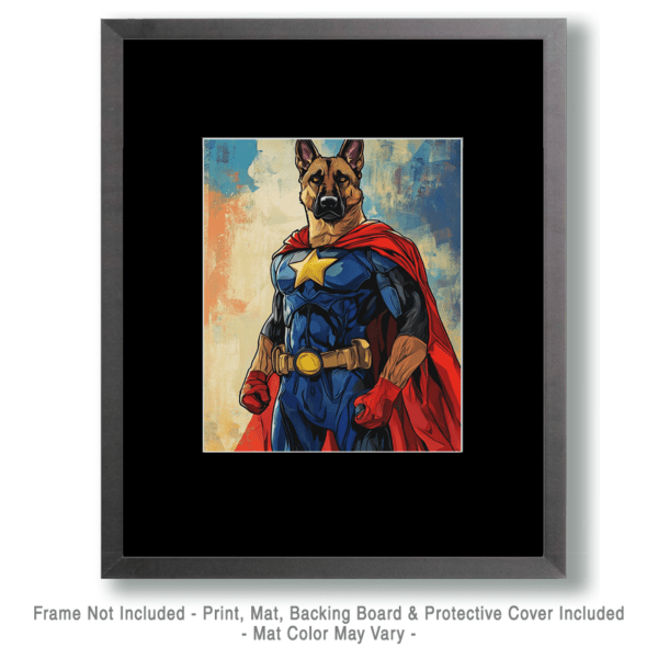 German Shepard Portrait of a Hero Art