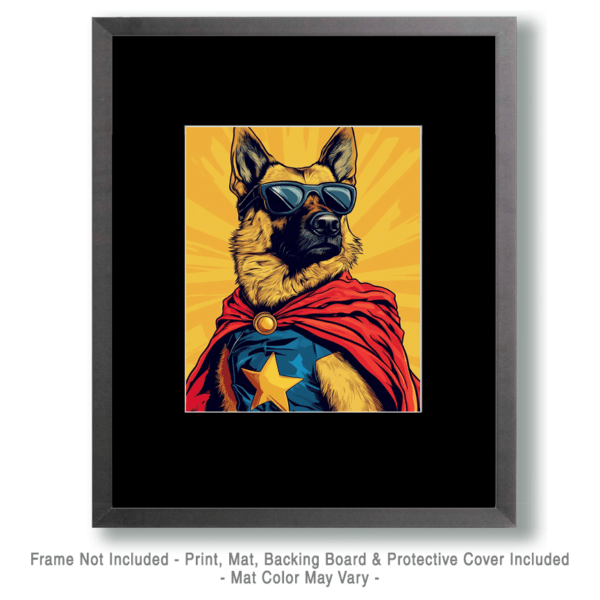 German Shepard Friend and Hero Art